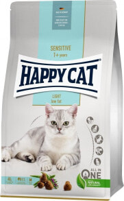 Cat Dry Food Happy Cat Sensitive Light, sucha karma, dla kotów dorosłych, niskotłuszczowa, 4 kg, worek