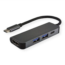 Cables or Connectors for Audio and Video Equipment Value 12.99.1042, USB 3.2 Gen 1 (3.1 Gen 1) Type-C, HDMI,USB 3.2 Gen 1 (3.1 Gen 1) Type-A, 3840 x 2160 pixels, Black, 0.1 m, USB