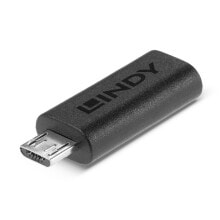 Cables or Connectors for Audio and Video Equipment Lindy 41903 cable gender changer USB Type C USB Type Micro-B Black