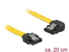 Cables & Interconnects DeLOCK 83958 SATA cable 0.2 m SATA 7-pin Black, Yellow