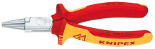 Thin pliers, round pliers and long pliers Knipex 22 06 160, Needle-nose pliers, Chromium-vanadium steel, Plastic, Red/Orange, 16 cm, 175 g