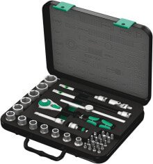 Tool kits and accessories Wera 05003596001. Product type: Socket set, Drive size: 3/8", Socket size type: Imperial. Weight: 3.15 kg
