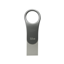 USB Flash drive Silicon Power Mobile C80 USB flash drive 32 GB USB Type-A / USB Type-C 3.2 Gen 1 (3.1 Gen 1) Titanium