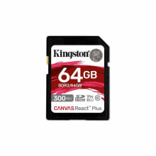 Memory Cards Карта памяти микро-SD с адаптером Kingston SDR2/64GB 64 Гб 8K Ultra HD SDXC UHS-II