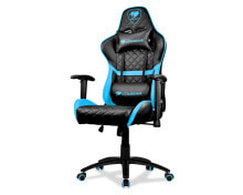 Chairs For Gamers Armor One Sky Blue, PC gaming chair, Universal, 120 kg, Padded seat, Padded backrest, Black