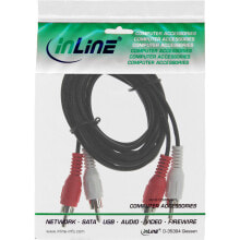 Cables & Interconnects InLine 5m 2x RCA M/M audio cable 2 x RCA Black, Red, White