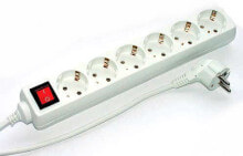 Power Strips and Surge Protectors e+p E 60, 1.5 m, 6 AC outlet(s), Type F, Unmanaged, Plastic, White