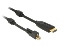 Cables & Interconnects DeLOCK 83731 video cable adapter 3 m Mini DisplayPort HDMI Black