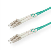 Cable channels ROLINE Fibre Optic Jumper Cable, 50/125µm, LC/LC, OM3, turquoise 0.5 m