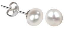 Earrings Серьги из настоящего белого жемчуга
