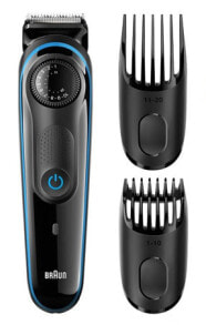 Hair Clippers and Trimmers Braun BeardTrimmer BT3040, Beard Trimmer & Hair Clipper, Black/Blue