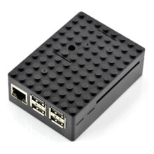 Cases Pi-Blox - case for Raspberry Pi model 3B+/3B/2B - black
