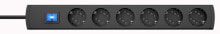 Sockets, switches and frames Kopp 234105009, 1.4 m, 12 AC outlet(s), Indoor, IP20, Anthracite, Thermoplastic