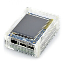 Cases Case for Raspberry Pi B + and PiTFT screen - transparent
