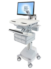 Stands and Brackets Ergotron StyleView Aluminium, Grey, White Flat panel Multimedia cart