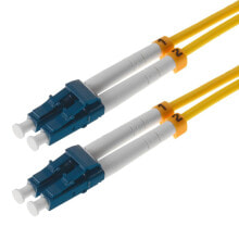 Cables and wires for construction Helos 20m OS2 LC/LC fibre optic cable Yellow
