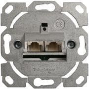 Cables or Connectors for Audio and Video Equipment Telegärtner Cable duct mounting Cat.6/E without face plate. Product colour: Silver