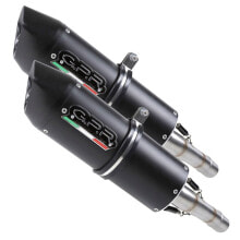 Spare Parts gPR EXHAUST SYSTEMS Furore Double Slip On Muffler Dorsoduro 750 08-16 Homologated