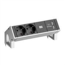 Accessories for sockets and switches DESK2 2xSchutzkontakt weiß 1xUSB-Charger