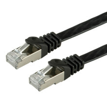 Cables or Connectors for Audio and Video Equipment Value FTP Cat.6 Flat Network Cable, black 3 m