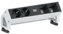 Sockets, switches and frames 2x Schuko 2x Custom Modules RAL9010, 2 AC outlet(s), Type F, Aluminium,Plastic, Black,White, Aluminium,Plastic