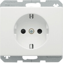 Sockets, switches and frames Berker 47350069, Type F, White, Duroplast, IP20, 250 V, 16 A