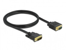 Wires, cables DeLOCK 86748 video cable adapter 1 m DVI VGA (D-Sub) Black
