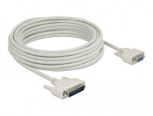 Cables or Connectors for Audio and Video Equipment DeLOCK 86877 serial cable Beige 10 m D-Sub 25 Pin D-Sub 9 Pin
