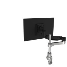 Stands and Brackets R-Go Tools R-Go Caparo 4 D2, Circular Single Monitor Arm, Desk Mount, Gas Spring, 3-9kg, Black-Silver, Low Carbon Footprint
