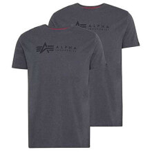 Premium Clothing and Shoes ALPHA INDUSTRIES Label 2 Pack Short Sleeve T-Shirt