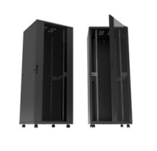 Rack Cases D22S81B, 22U, Freestanding rack, 1500 kg, Black, Glass,Steel, 48.3 cm (19")