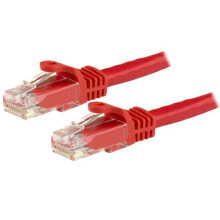 Cables & Interconnects StarTech.com 5m CAT6 Ethernet Cable - Red CAT 6 Gigabit Ethernet Wire -650MHz 100W PoE RJ45 UTP Network/Patch Cord Snagless w/Strain Relief Fluke Tested/Wiring is UL Certified/TIA