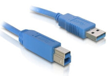 Cables & Interconnects DeLOCK Cable USB3.0 A-B male/male 5m USB cable USB A USB B Blue
