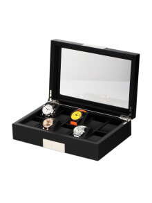 Premium Clothing and Shoes Rothenschild Watch Box RS-2350-10BL for 10 Watches Black