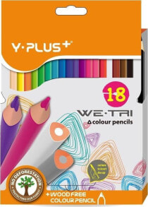 Colored Pencils Y-PLUS Kredki bezdrzewne 18 kolorów (377771)