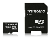 Memory Cards Transcend microSDXC/SDHC Class 10 16GB with Adapter