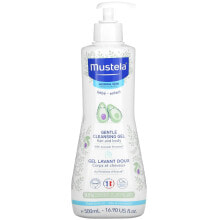 Bathing Products Mustela, Baby, Gentle Cleansing Hair and Body Gel with Avocado, For Normal Skin, 16.90 fl oz (500 ml)