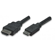 Cables & Interconnects Techly 5m High Speed Cable Mini HDMI to HDMI Male / Male Black ICOC HDMI-B-050