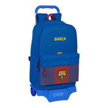School Backpacks And Satchels Школьный рюкзак с колесиками F.C. Barcelona (31 x 47 x 15 cm)