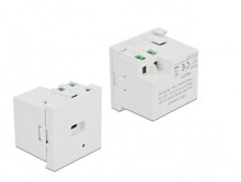 Sockets, switches and frames DeLOCK 81312, USB C, Thread clamp-type terminal, White, Plastic, Power, 100 - 240 V