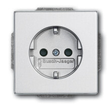 Sockets, switches and frames Busch-Jaeger 2013-0-5272, CEE 7/3, 2P+E, Silver, 250 V, 16 A, 63 mm
