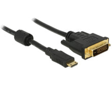 Cables & Interconnects DeLOCK 1m mini-HDMI/DVI DVI-D Black