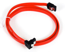 Wires, cables Sharkoon SATA 2 Cable with latch, 50 cm, angled SATA cable 0.5 m Red