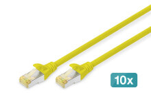 Cables or Connectors for Audio and Video Equipment Digitus DK-1644-A-010-Y-10 networking cable Yellow 1 m Cat6a S/FTP (S-STP)