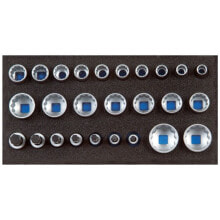 End heads and keys (Series 1500 CT1-D 19) Socket set 1/2", UD profile, in 1/3 Check-Tool module