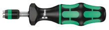 Screwdriver Bits And Holders  Wera 05074774001. Width: 37 mm, Length: 15.5 cm, Height: 37 mm. Handle colour: Black/Green. Country of origin: Czech Republic