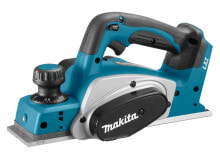 Surface Planer Makita DKP180Z. Power source: Battery, AC input voltage: 18 V. Width: 333 mm, Weight: 3.4 kg. Idle speed: 14000 RPM