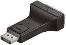 Cables & Interconnects Alcasa DVI-DP cable gender changer DisplayPort DVI-I Black