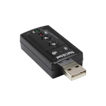 Wires, cables InLine 33051C audio card 7.1 channels USB