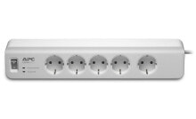 Extension Cords and Surge Protectors APC PM5-GR surge protector White 5 AC outlet(s) 230 V 1.83 m